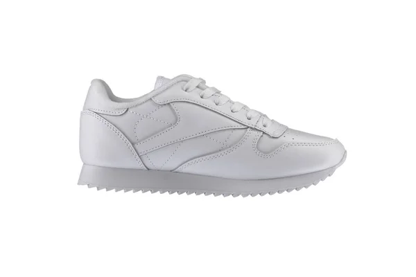 Chaussures Sport Baskets Blanches Sur Fond Blanc — Photo