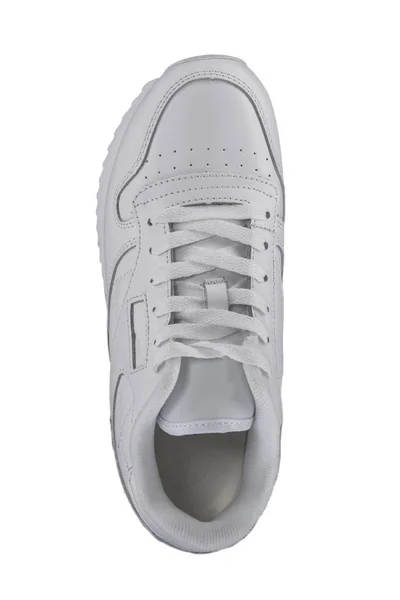 Buty Sportowe Biały Trampk Białym Tle — Zdjęcie stockowe