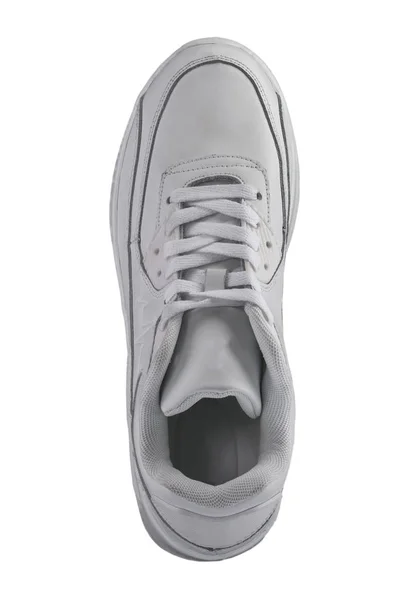 Spor Ayakkabılar Beyaz Arka Planda Beyaz Spor Ayakkabı — Stok fotoğraf