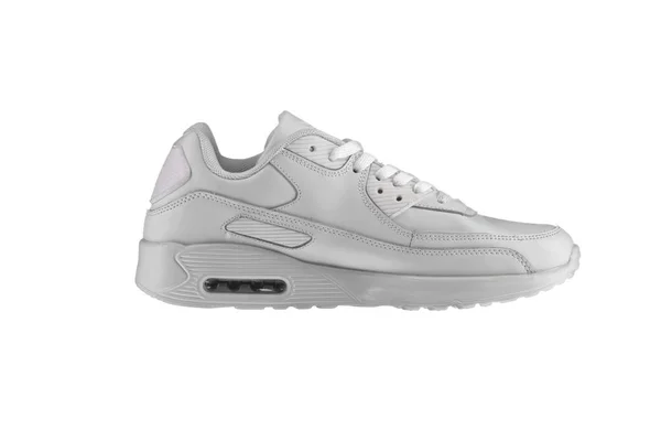 Scarpe Sportive Sneaker Bianca Sfondo Bianco — Foto Stock