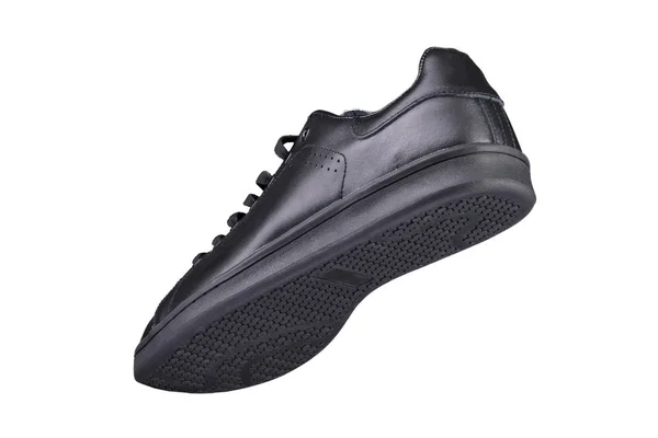 Scarpe Sportive Sneaker Nera Sfondo Bianco Scarpa — Foto Stock