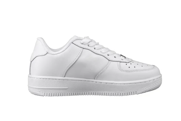 Witte Sneaker Een Witte Achtergrond Sportschoenen — Stockfoto