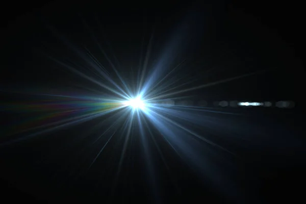 Bright Beam Searchlight Dark Background Light Lamp Dark Flash — Stock Photo, Image