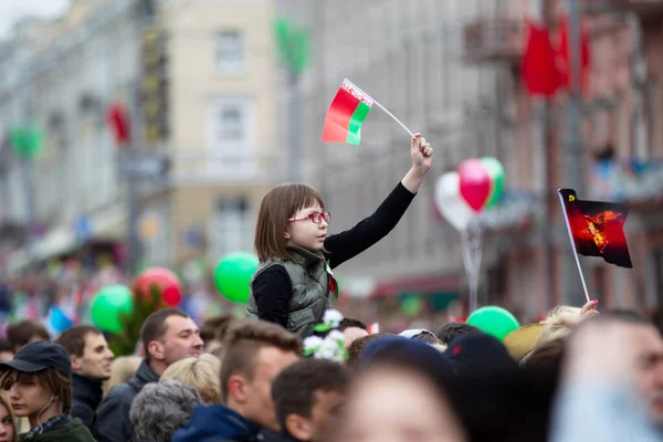 Беларусь Гомил Мая 2019 Года День Победы Бессмертный Полк Ребенок — стоковое фото