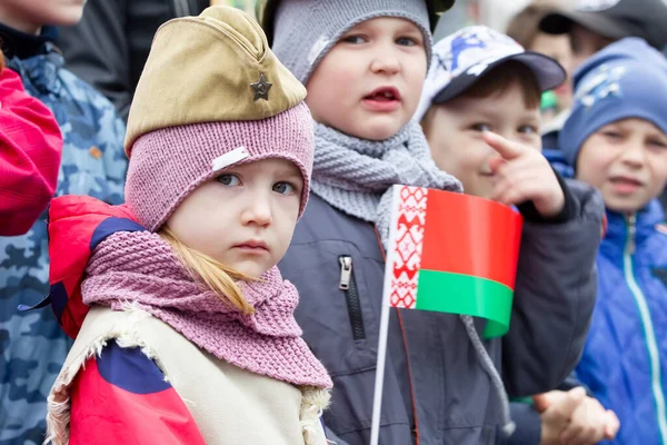 Bielorussia Città Gomel Maggio 2019 Giorno Vittoria Vacanza Bambino Berretto — Foto Stock