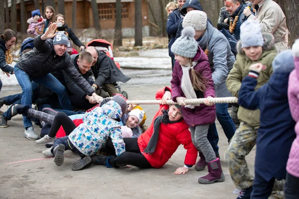 Bělorusko Město Gomel Března 2019 Maslenitsa Holiday Seeing Winter — Stock fotografie