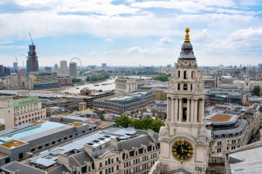 Londra yukarıdan görünüm. St Paul's Katedrali, İngiltere'de Londra'dan.