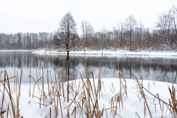 Lagos azuis famosos de origem cárstica. Os lagos azuis não congelam no inverno e se alimentam de águas subterrâneas. Água e lagos de lama estão curando de uma variedade de doenças. Lagos Rússia, Kazan . — Fotografia de Stock