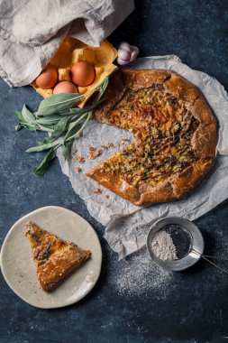 Fransızca pırasa Galette'ye tarz