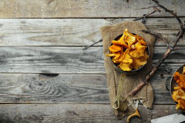Chantarelle mantar sokup aldı