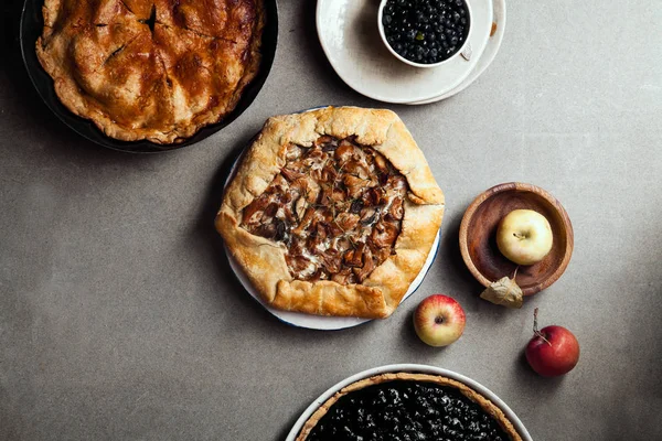 Variety of traditional autumn pies — Stock Photo, Image