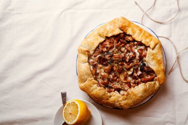 Chanterelle mushroom galette