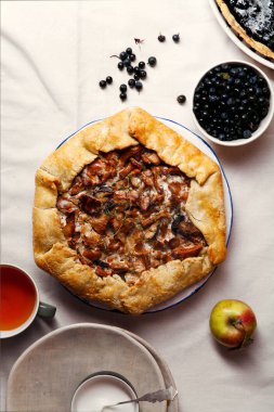 Chanterelle mushroom galette