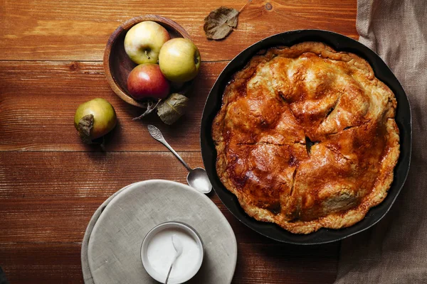 Traditional sweet apple pie