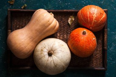 Sonbahar kabaklar çeşitli
