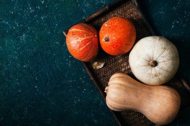 Sonbahar kabaklar rustik kompozisyon