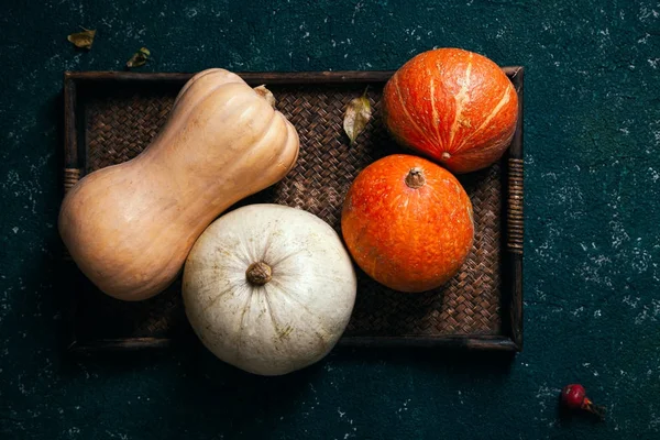 Sonbahar kabaklar rustik kompozisyon