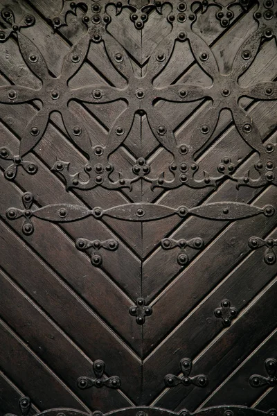 Old Black Metallic Door Texture Close Royalty Free Stock Photos