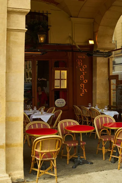 Paris France November 2019 French Cafe Exterior Viewed Street — Stock Photo, Image