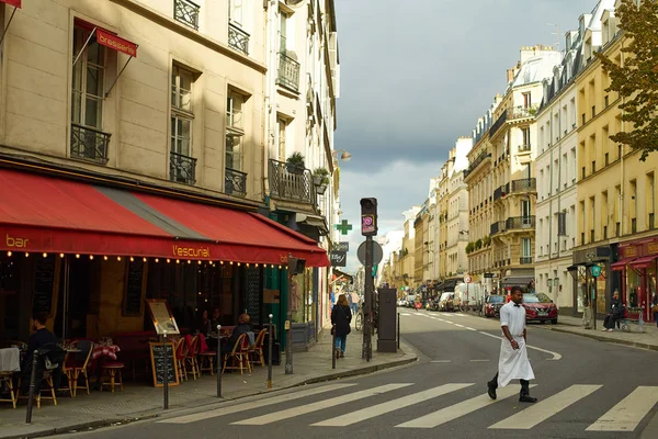 Παρίσι Γαλλία Νοεμβρίου 2019 Γαλλική Βεράντα Cafe — Φωτογραφία Αρχείου