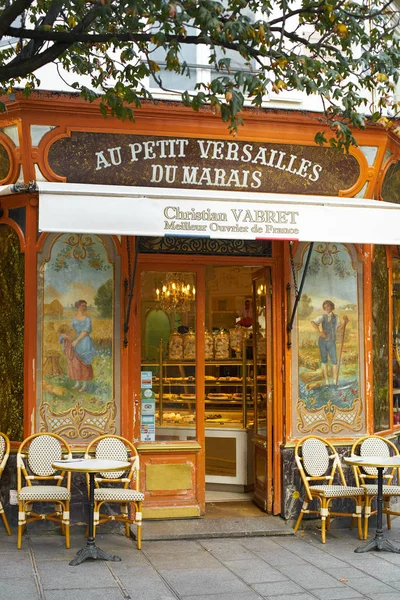 Parigi Francia Novembre 2019 Vista Sulla Terrazza Del Caffè Francese — Foto Stock