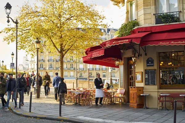 Párizs Franciaország 2019 November Francia Kávézó Külseje Utcáról — Stock Fotó