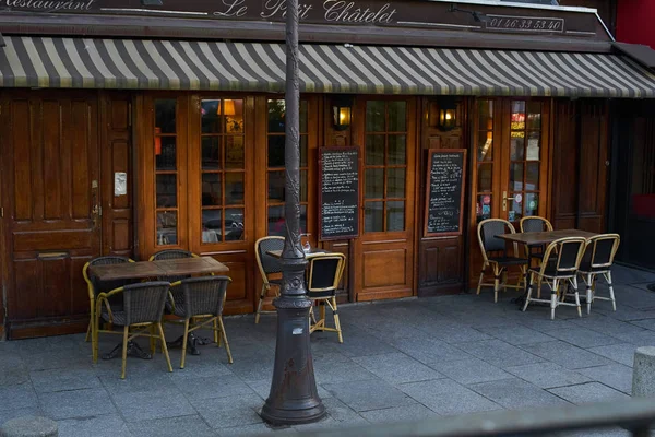 Paris Frankreich November 2019 Französische Caféterrasse — Stockfoto