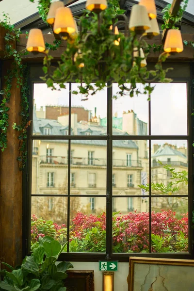 Paris França Novembro 2019 Vista Interior Acolhedor Restaurante Italiano — Fotografia de Stock