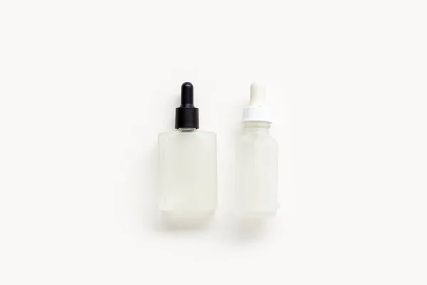 Serum Bottles Isolated White Background Close — Stockfoto