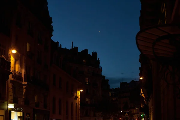 París Francia Noviembre 2019 Terraza Del Restaurante Francés Por Noche — Foto de Stock
