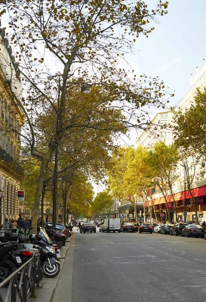 Париж Франция Ноября 2019 Года Уличная Сцена Париже Осенним Днем — стоковое фото