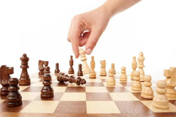 Een schaakspel spelen — Stockfoto