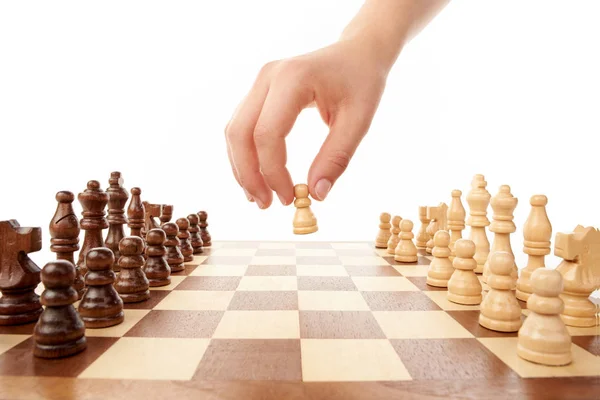 Playing a chess game — Stock Photo, Image