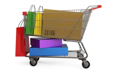 Beyaz alışveriş sepeti