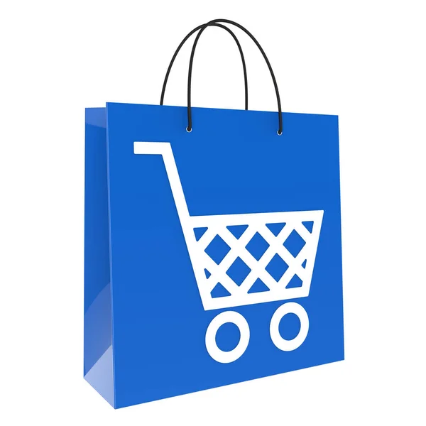 Shopping bag on white — Stock Photo, Image