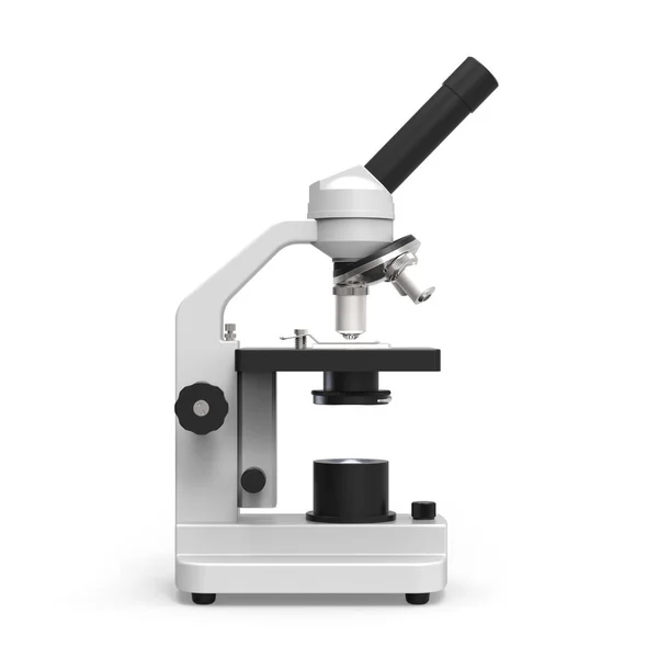 Μικροσκόπιο με λευκό φόντο — Φωτογραφία Αρχείου