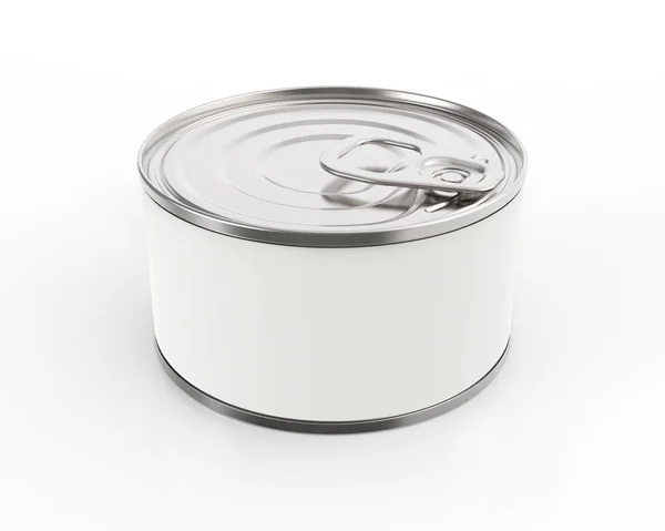 Tin can on white — Stock Photo, Image