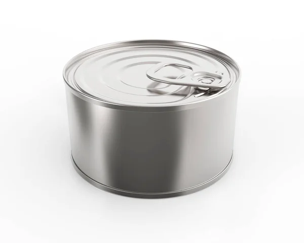 Tin can on white — Stock Photo, Image
