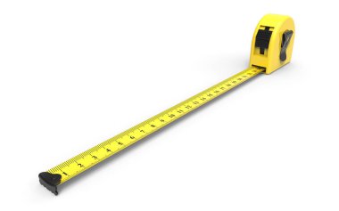 beyaz üzerine şerit ölçü