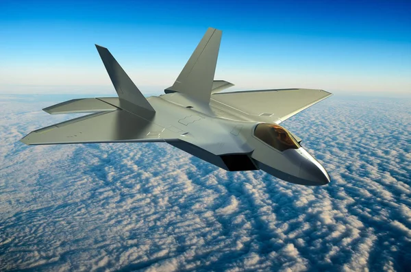 savaş uçağı bulutların üzerinde