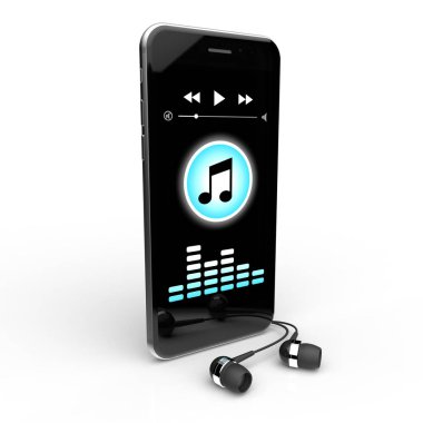 Mobil müzik kulaklık ile 