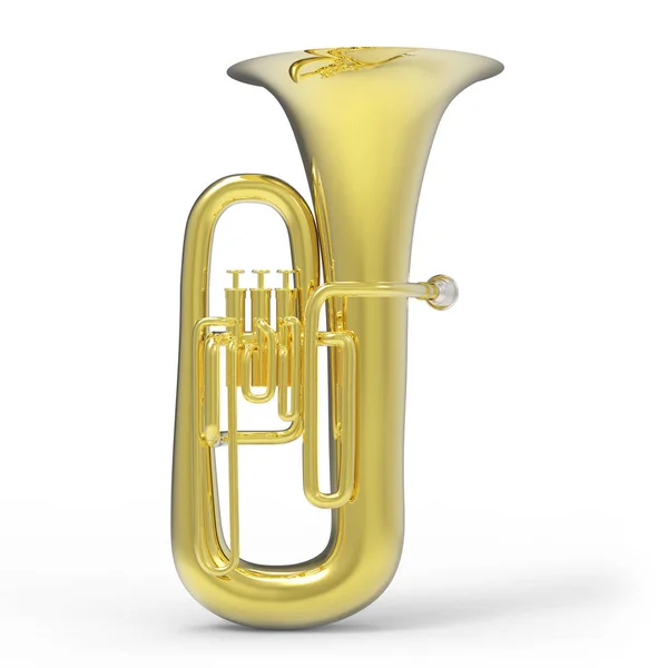 Tuba on white background — Stock Photo, Image