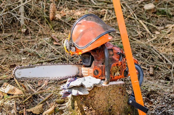 Ausrüstung für Holzfäller — Stockfoto