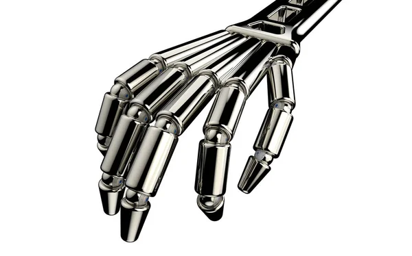 Robot kezét, fehér — Stock Fotó