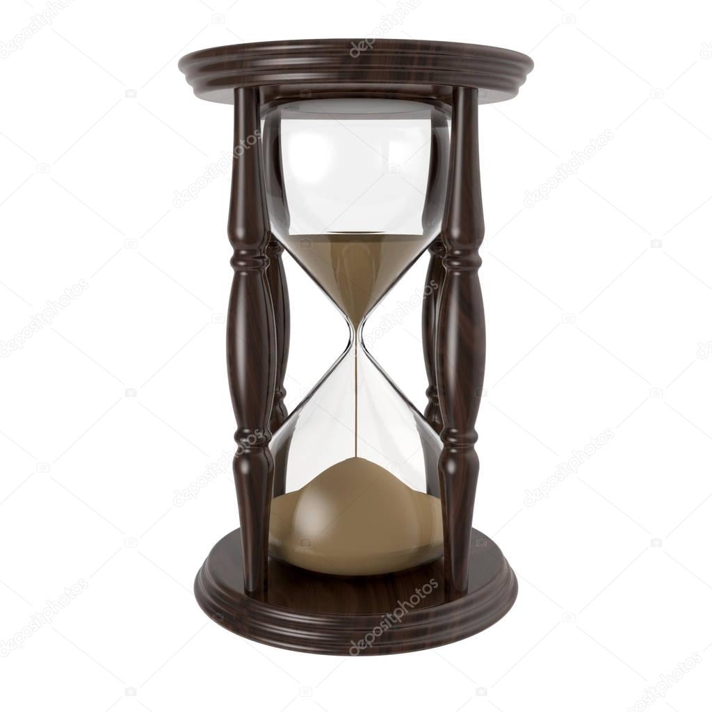 Hourglass on white background 