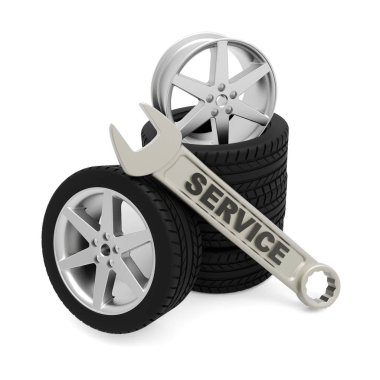 araba tekerlek üzerinde beyaz