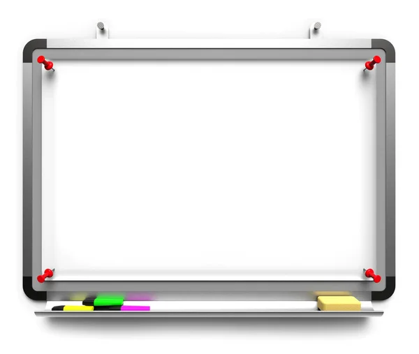 Whiteboard op witte achtergrond — Stockfoto