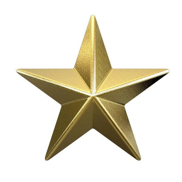 Golden star on white — Stock Photo, Image