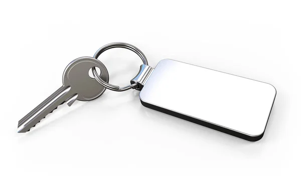 กุญแจที่มี fob บนสีขาว — ภาพถ่ายสต็อก