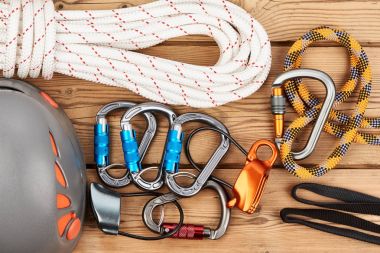 Climbing equipment moutaineering clipart